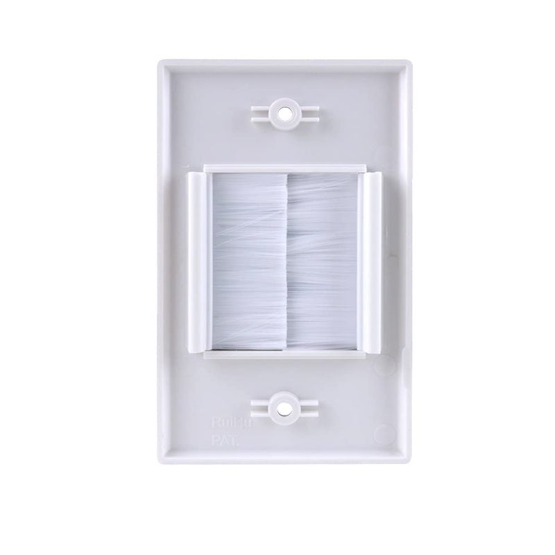Skywalker Construct Pro Single-Gang WideMouth DÃ©cor Brush Plate (White Plate w/White Brush) - Image 2